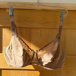 Simone Perele Elegant Lace Trimmed Bra in Tan